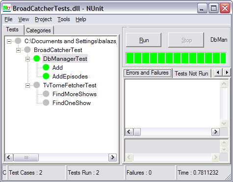 NUnit Graphical Runner